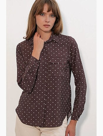 Chemise oversize tissée à pois bdart
