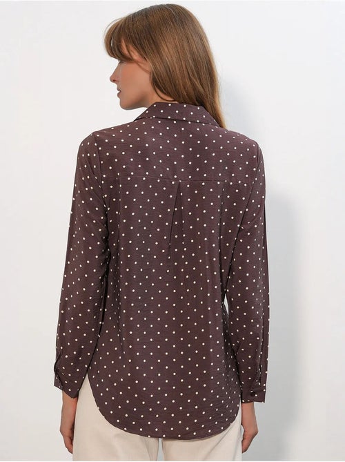 Chemise oversize tissée à pois bdart - Kiabi
