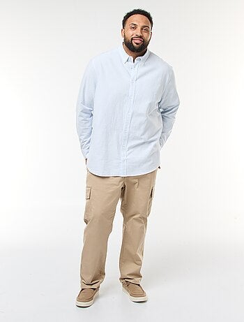 Chemise oxford à motif rayé