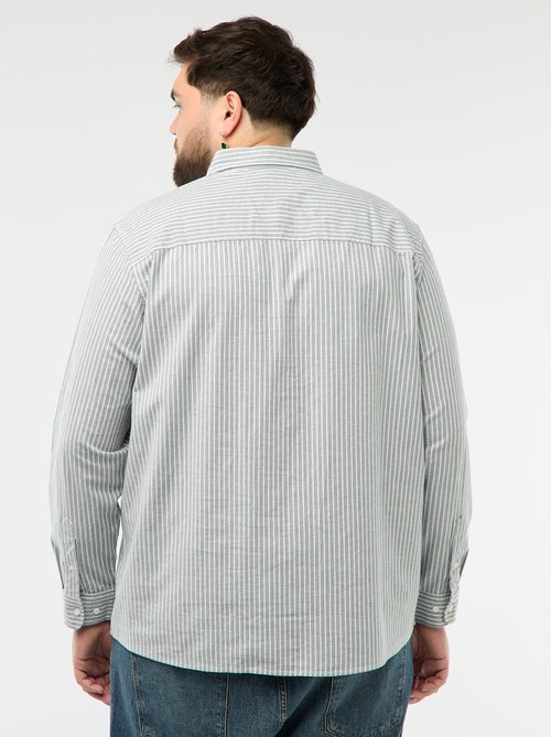 Chemise oxford à motif rayé - Kiabi