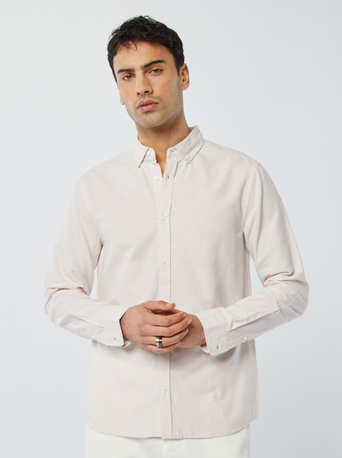 Chemise Oxford à motif - Kiabi