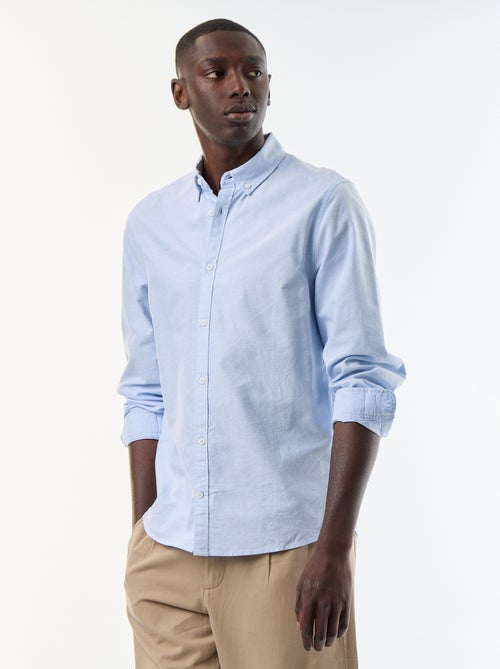 Chemise oxford à ouverture boutonnée - Kiabi