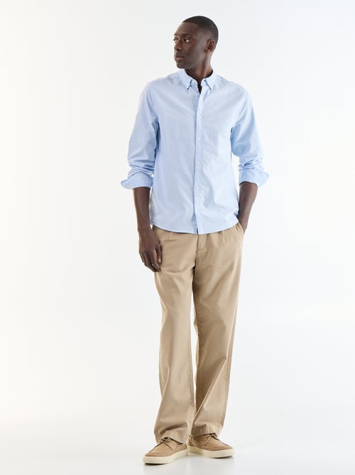 Chemise oxford à ouverture boutonnée - Kiabi