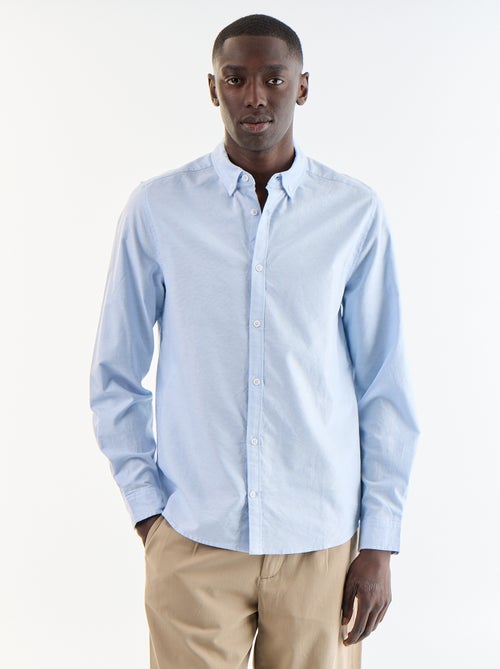 Chemise oxford à ouverture boutonnée - Kiabi