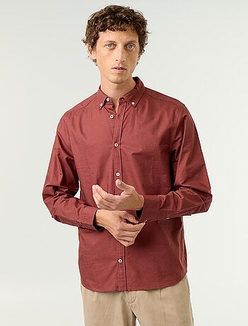 Chemise oxford à ouverture boutonnée
