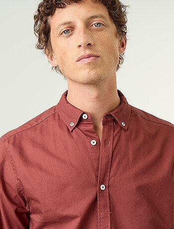 Chemise oxford à ouverture boutonnée