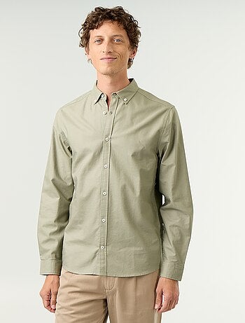 Chemise oxford à ouverture boutonnée