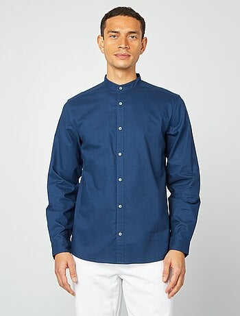 Chemise Oxford avec col mao