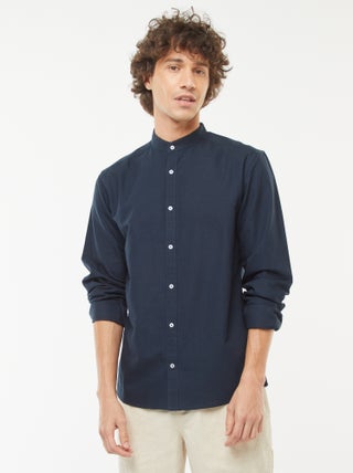 Chemise Oxford avec col mao