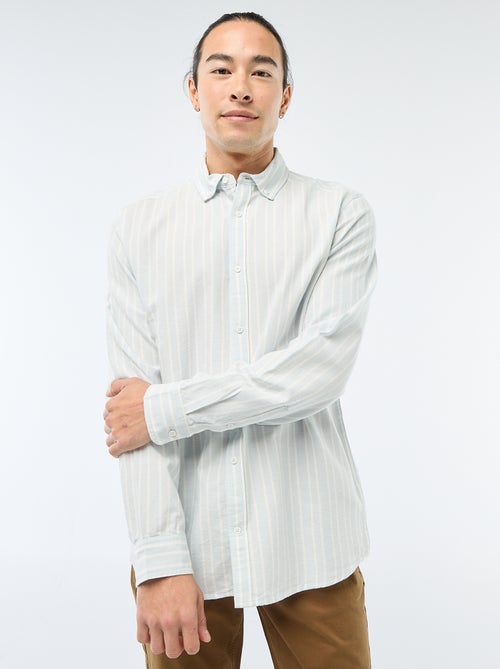 Chemise Oxford avec motif à rayures - Kiabi Chemise Oxford avec motif à rayures - Kiabi