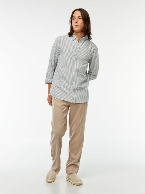 Chemise Oxford avec motif à rayures - Kiabi Chemise Oxford avec motif à rayures - Kiabi