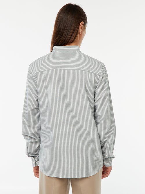 Chemise Oxford avec motif à rayures - Kiabi Chemise Oxford avec motif à rayures - Kiabi