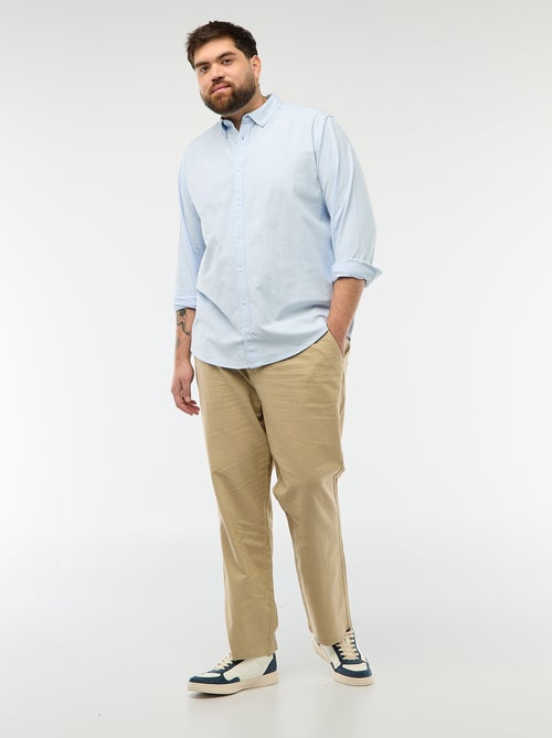 Chemise oxford droite unie - Kiabi