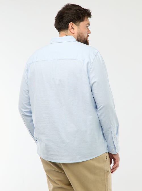 Chemise oxford droite unie - Kiabi
