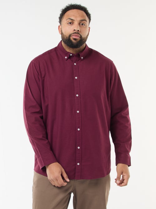 Chemise oxford droite unie - Kiabi