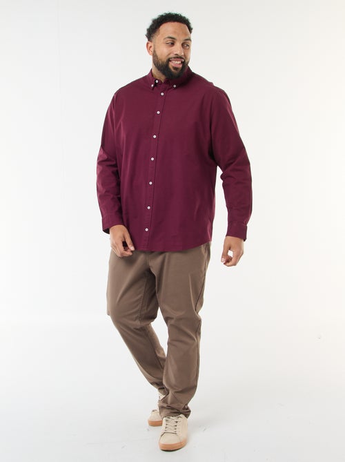 Chemise oxford droite unie - Kiabi