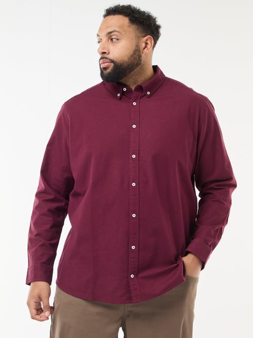 Chemise oxford droite unie - Kiabi