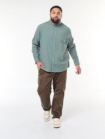 Chemise oxford droite unie