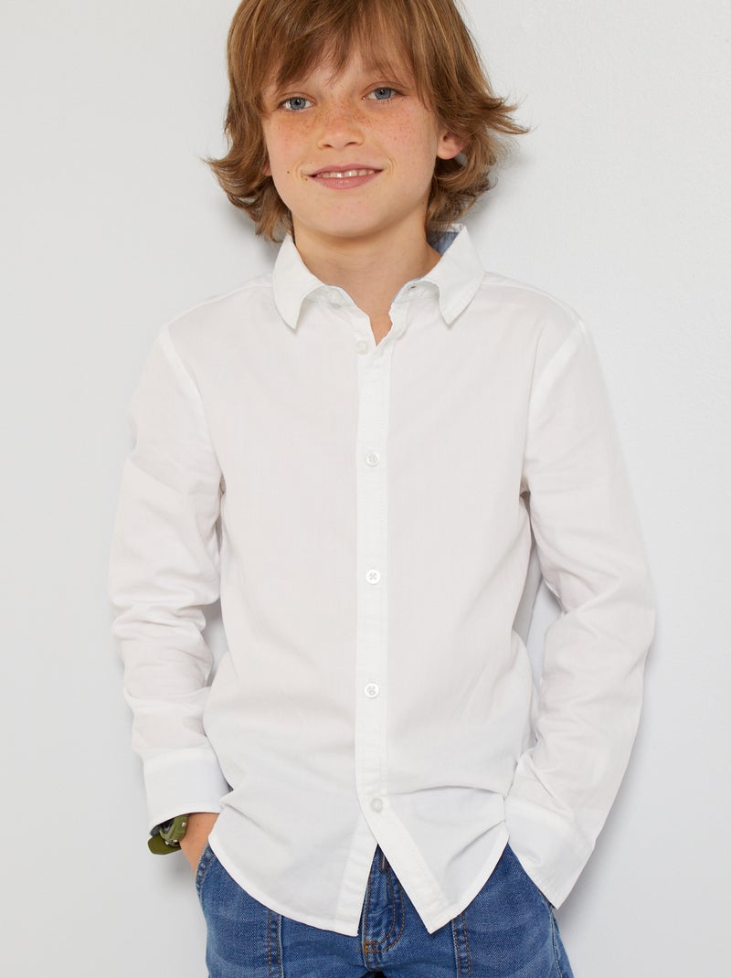 Chemise oxford et nœud papillon blanc - Kiabi