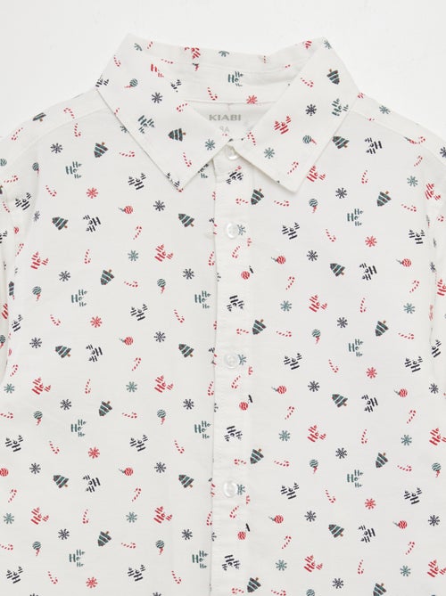 Chemise oxford imprimé Noël - Kiabi