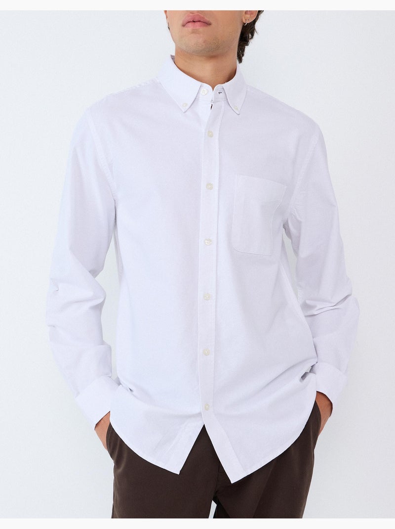 Chemise oxford, mo fashion Blanc - Kiabi