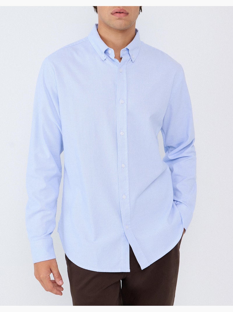 Chemise oxford, mo fashion Bleu - Kiabi