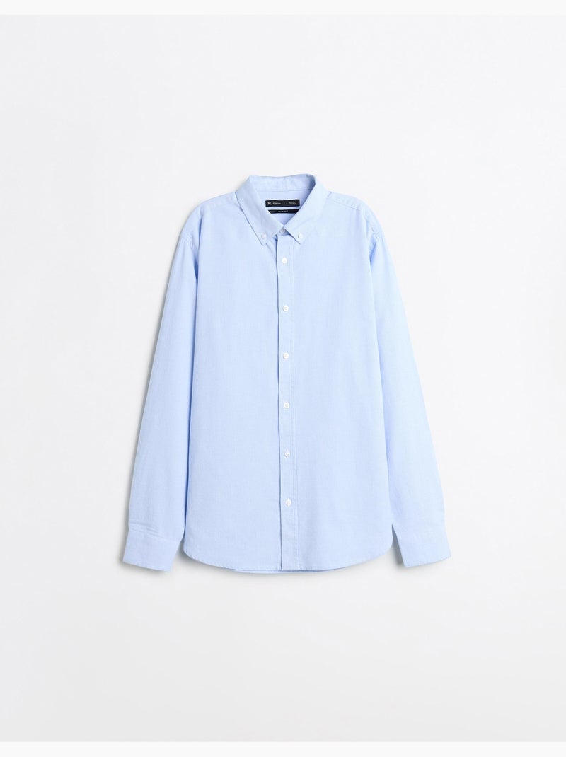 Chemise oxford, mo fashion Bleu - Kiabi