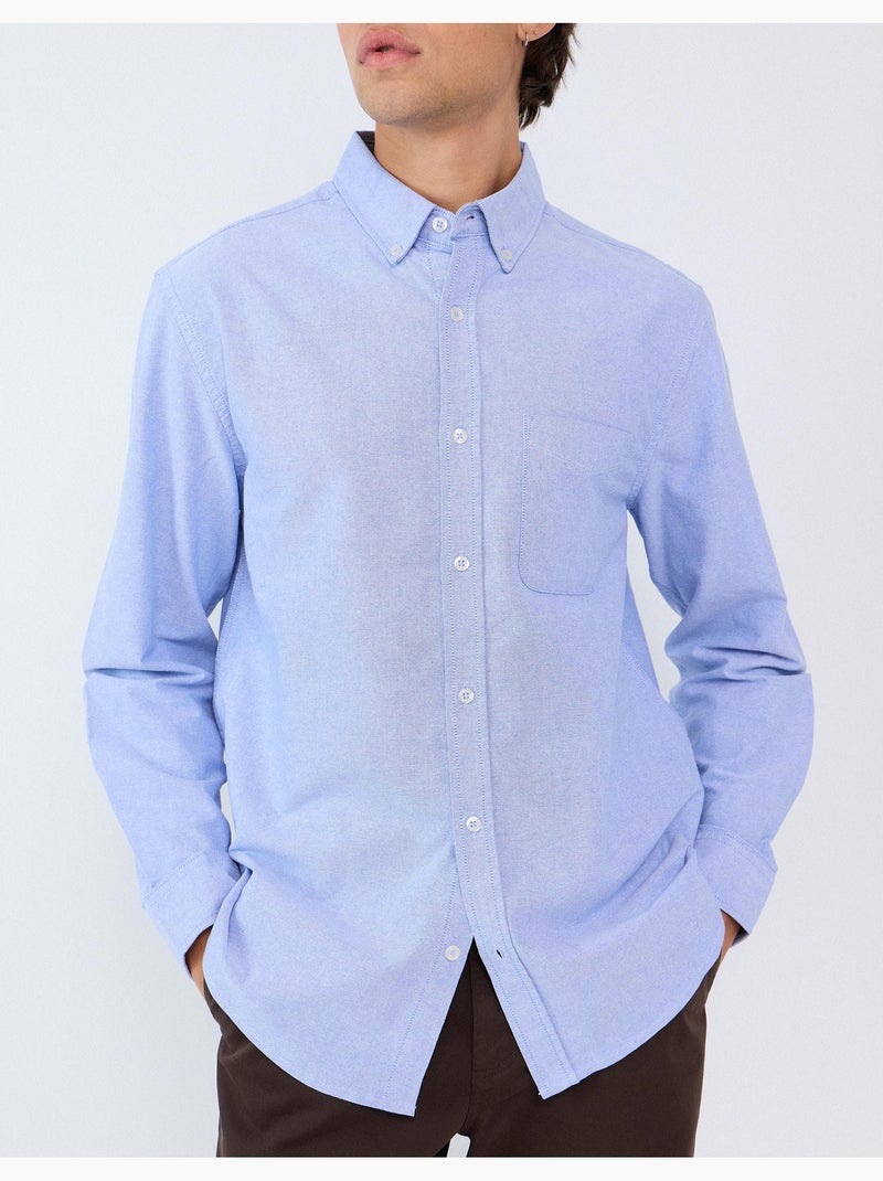 Chemise oxford, mo fashion Bleu - Kiabi