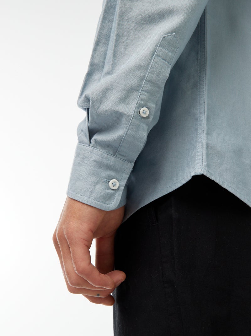 Chemise oxford regular fit Bleu - Kiabi