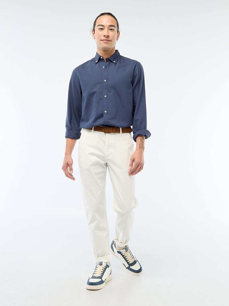 Chemise oxford regular fit Bleu - Kiabi