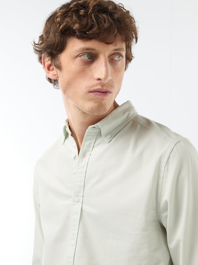 Chemise oxford regular fit Bleu - Kiabi