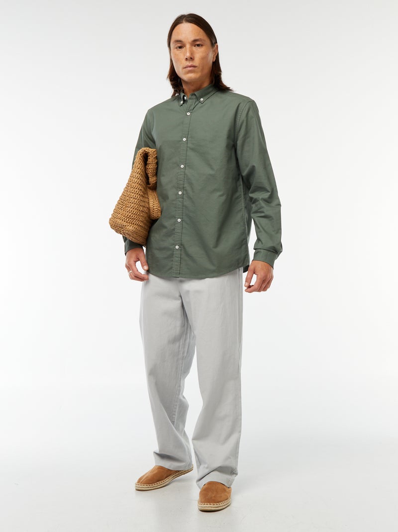Chemise oxford regular fit Vert - Kiabi