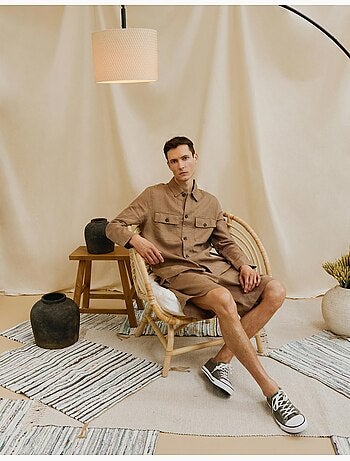 Chemise par-dessus 100 % lin, MO Fashion