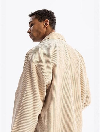 Chemise pour homme, manches longues, boutons, en gabardine giesto