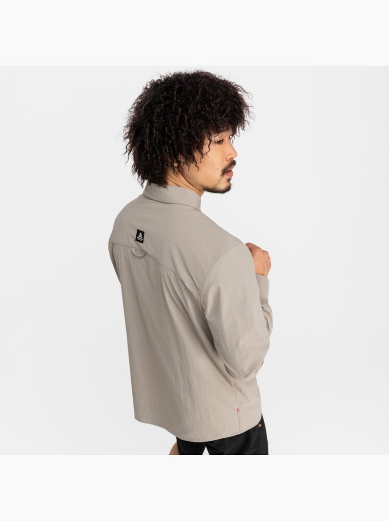 Chemise randonnée manches longues homme randonnée homme ferrata Marron - Kiabi