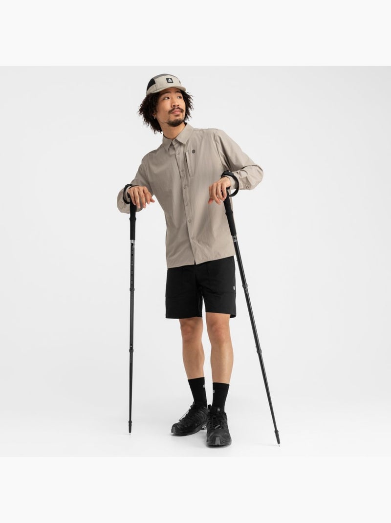 Chemise randonnée manches longues homme randonnée homme ferrata Marron - Kiabi