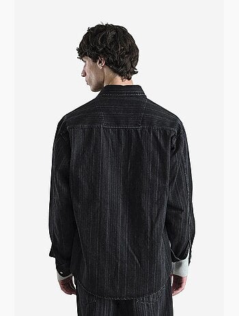 Chemise rayée à boutons pour homme giesto