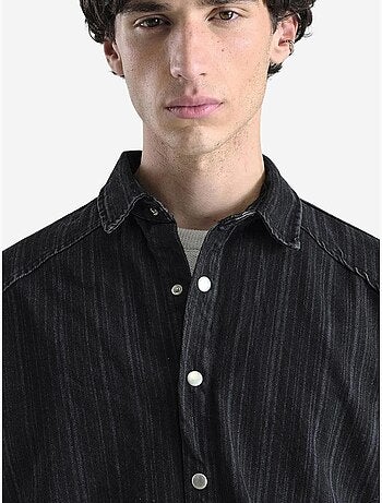 Chemise rayée à boutons pour homme giesto