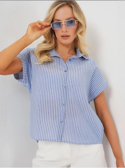 Chemise rayée à manches courtes bdart - Kiabi
