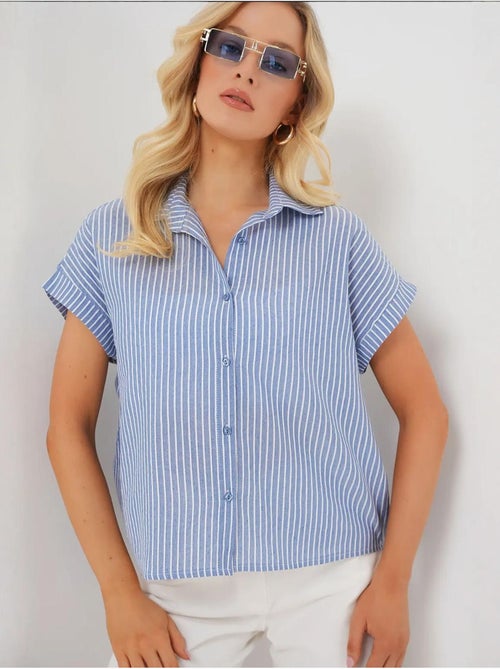 Chemise rayée à manches courtes bdart - Kiabi