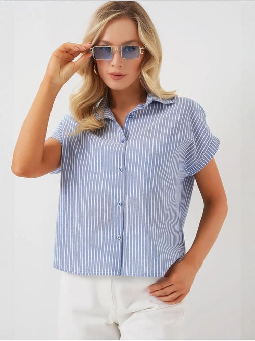 Chemise rayée à manches courtes bdart - Kiabi