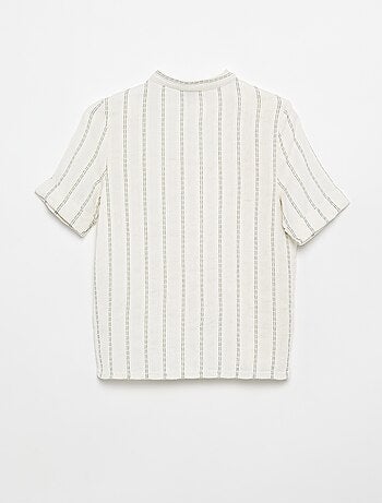 Chemise rayée à manches courtes