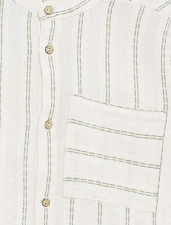 Chemise rayée à manches courtes