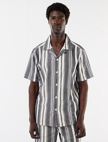 Chemise rayée à manches courtes