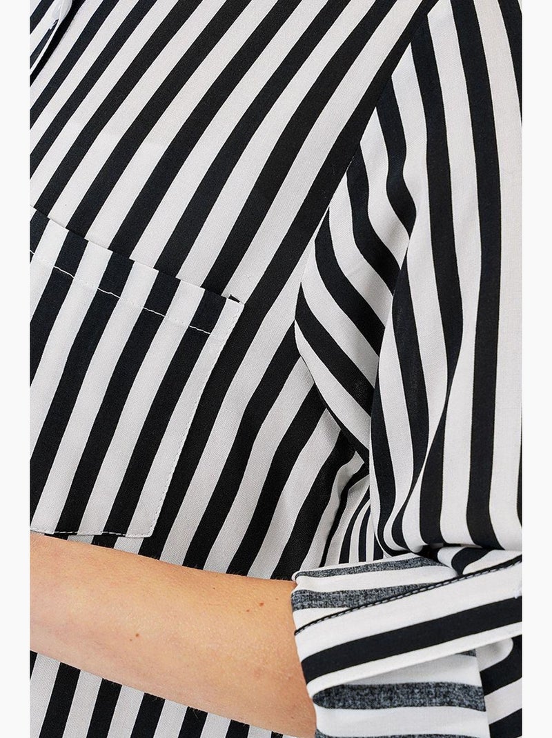 Chemise rayée à manches longues bdart Blanc - Kiabi