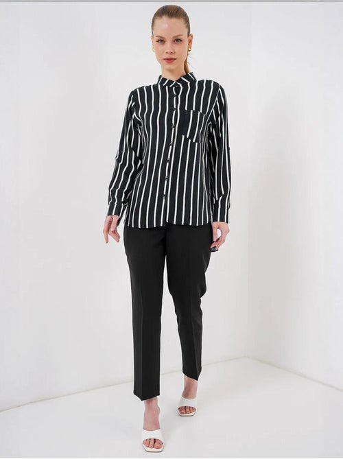 Chemise rayée à manches longues bdart - Kiabi