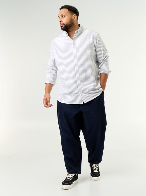 Chemise rayée à manches longues - Kiabi