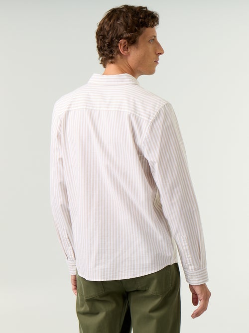 Chemise rayée avec col boutonné - Kiabi