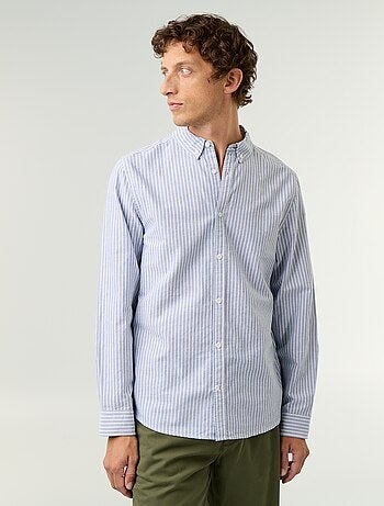 Chemise rayée avec col boutonné