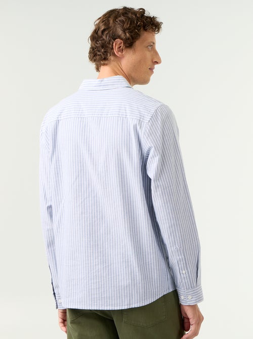 Chemise rayée avec col boutonné - Kiabi